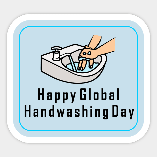 Happy Hand Washing Day Sticker by ManojTdesign